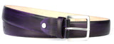 Elegant Aubergine-colored leather belt for a sophisticated style