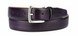 Elegant Aubergine-colored leather belt for a sophisticated style