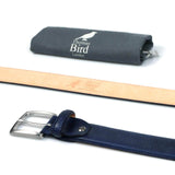 Elegant and sophisticated blue leather belt