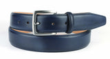 Elegant and sophisticated blue leather belt