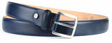 Elegant and sophisticated blue leather belt