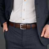 Premium brown leather belt for elegant style