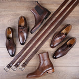 Premium brown leather belt for elegant style