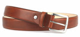 Chestnut-colored leather belt for a stylish and durable look