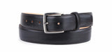 Elegant grey leather belt for a stylish look