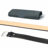 Elegant grey leather belt for a stylish look