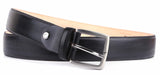 Elegant grey leather belt for a stylish look