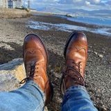 Montana Wingtip Brogue Boot Tan