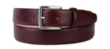 Elegant and trendy oxblood burgundy leather belt