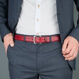 Customizable Leather Belts with Elegant Oxblood Patina