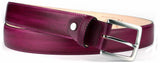 Plum-toned leather belt for an elegant and sophisticated style