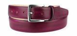 Plum-toned leather belt for an elegant and sophisticated style