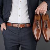 Authentic Leather Belt Elegant Design Tan