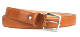 Light-toned leather belt for a sophisticated style