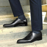 Benson Elegance Wholecut Oxford Shoes in Classic Black