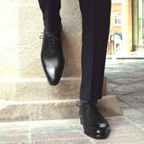 Benson Elegance Wholecut Oxford Shoes in Classic Black