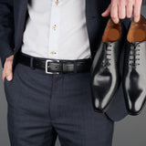 Benson Elegance Wholecut Oxford Shoes in Classic Black