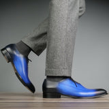 Benson Wholecut Shoe in exclusive Custom Patina Blue for a stylish look