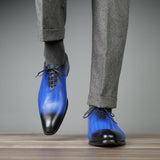 Benson Wholecut Shoe in exclusive Custom Patina Blue for a stylish look