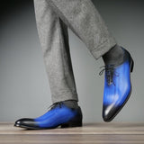Benson Wholecut Shoe in exclusive Custom Patina Blue for a stylish look