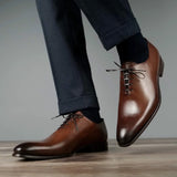 Benson Wholecut Oxford Shoes in Elegant Brown
