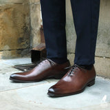 Benson Wholecut Oxford Shoes in Elegant Brown