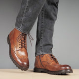 Montana Wingtip Brogue Boot Tan